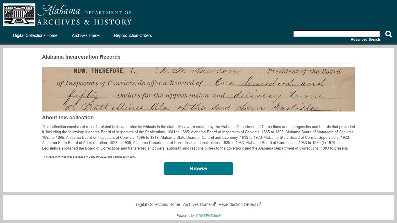 Alabama Incarceration Records